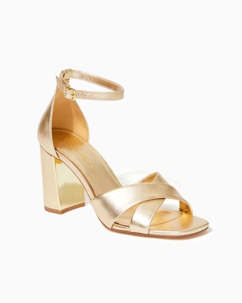 Shoes^Lilly Pulitzer Kendall Leather Sandal Gold Metallic